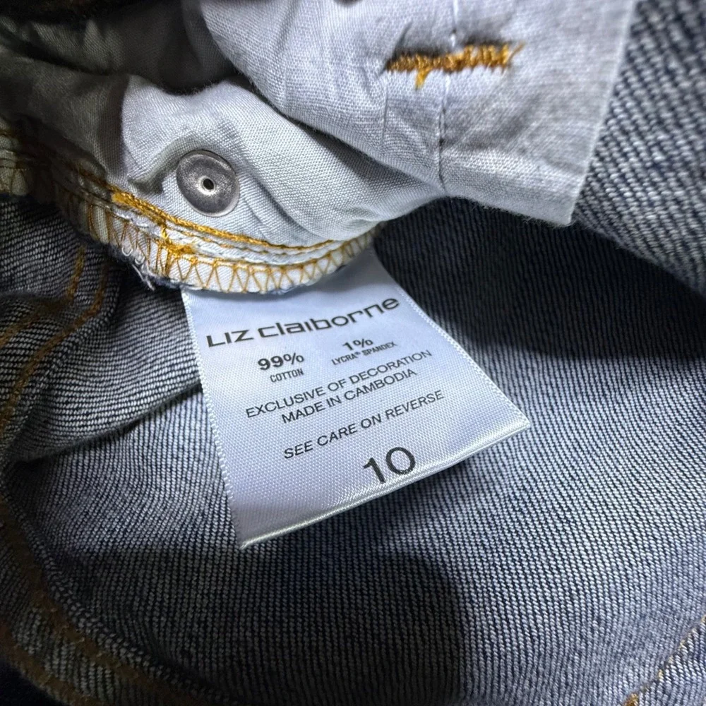 Liz Claiborne Women's Classic Fit Dark‎ Wash Denim Jeans Size 10